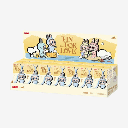 Labubu Pin for Love series A-M yellow blind box packaging POP MART