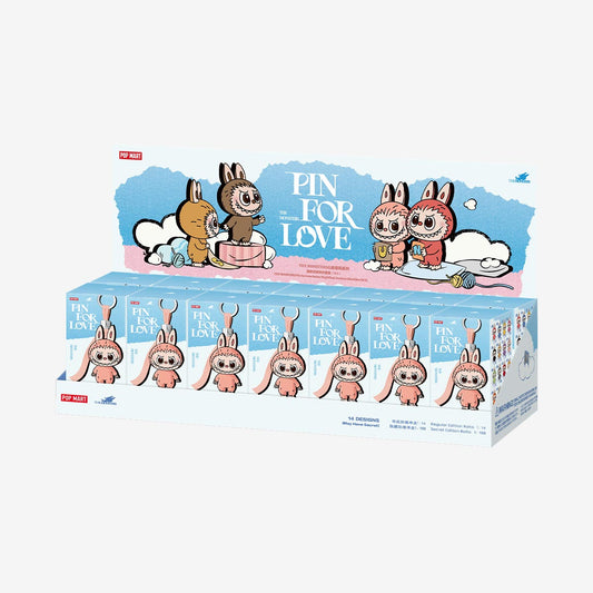 Labubu Pin for Love series N-Z blue blind box packaging POP MART