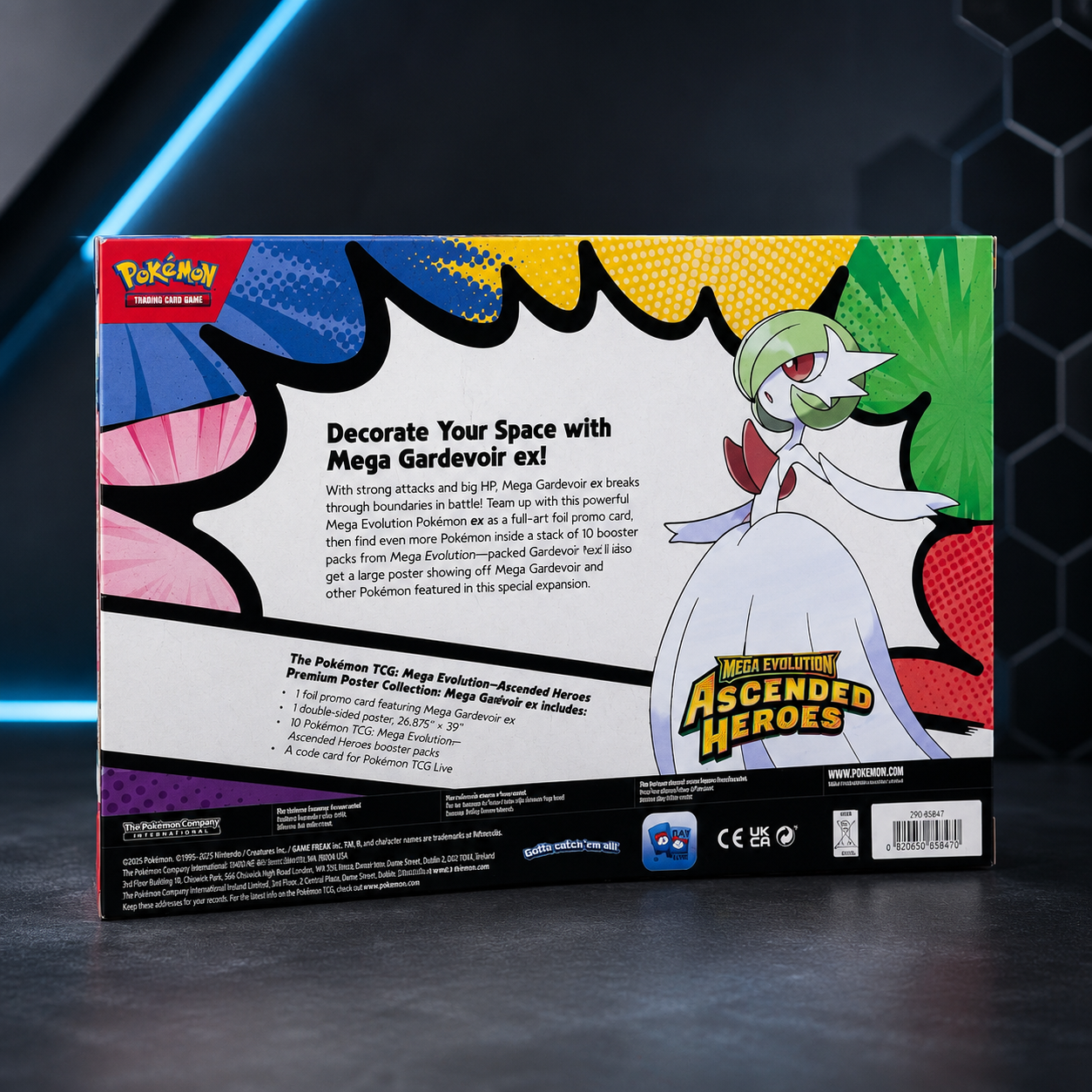 Pokémon TCG Mega Evolution Ascended Heroes Premium Poster Collection Mega Gardevoir ex sealed box