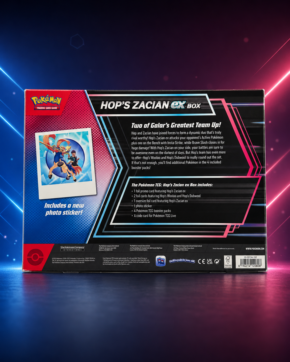 Pokémon TCG: Hop's Zacian ex Box · Factory Sealed