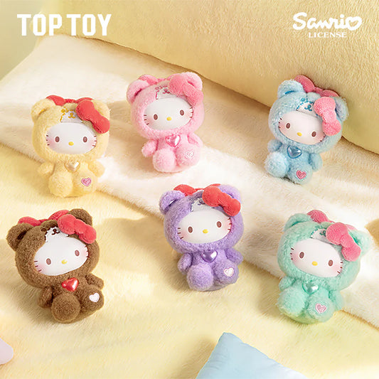 Top Toy Hello Kitty and Friends Teddy Pajamas plush keychain blind box
