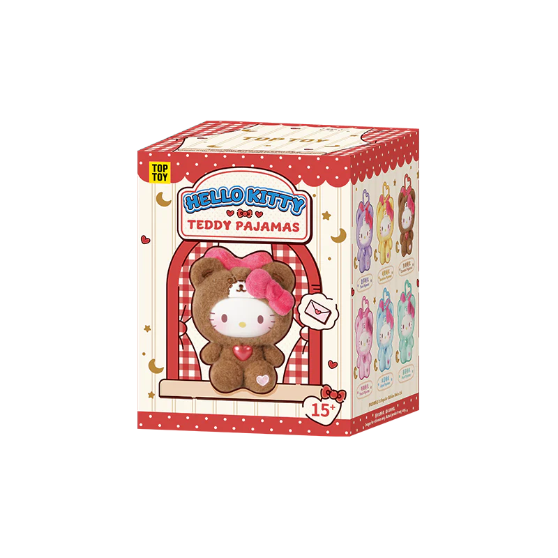 Top Toy HELLO KITTY Teddy Pajamas Plush Keychain Series Blind Box
