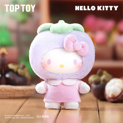 Fruity Paradise Hello Kitty plush keychain close-up
