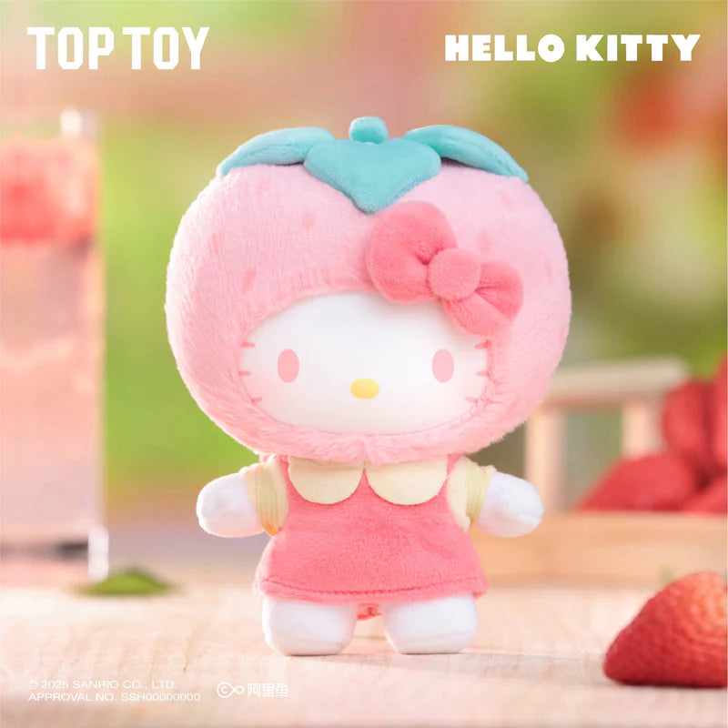 Hello Kitty Fruity Paradise keychain character designs