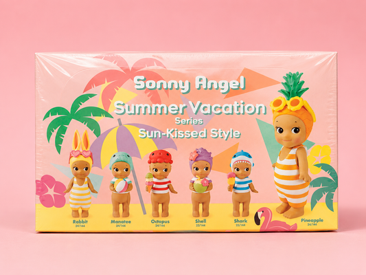 Sonny Angel Summer Vacation Series Sun-Kissed Style Blind Box – 8 beach-themed kawaii collectible figures