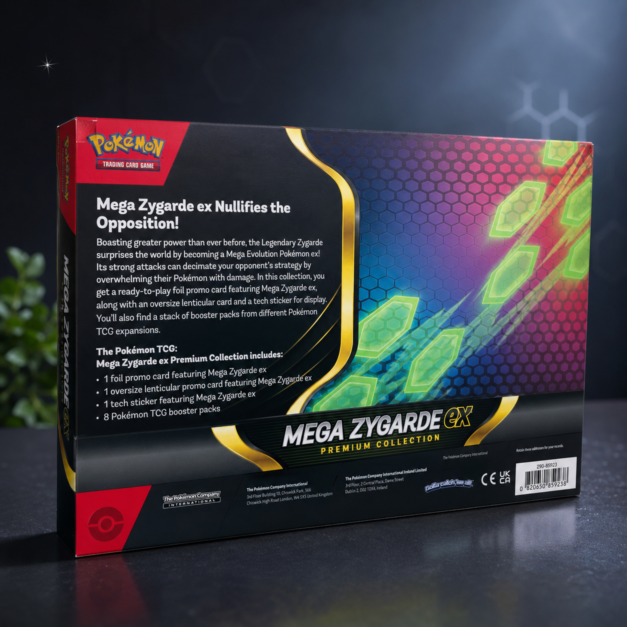 Pokémon TCG Mega Zygarde ex Premium Collection sealed box with foil promo and Perfect Order booster packs