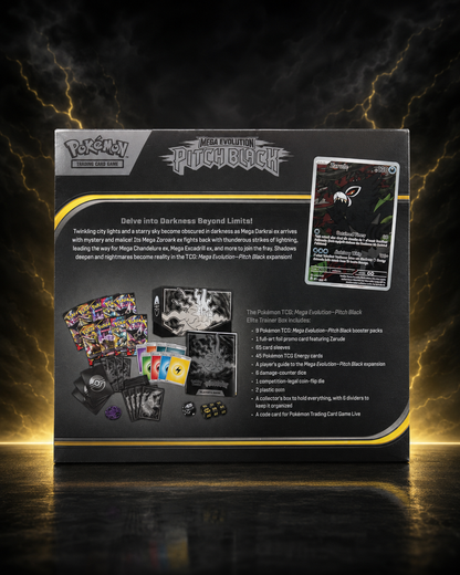 Pokémon TCG: Mega Evolution — Pitch Black Elite Trainer Box (ME5) · Factory Sealed