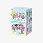 Box of 'Hello Kitty and Friends' toys with character illustrations on a white background
