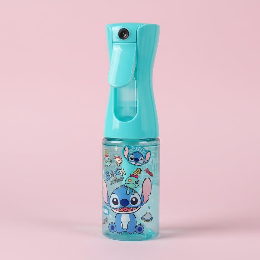 Disney Stitch spray bottle on a light-colored surface
