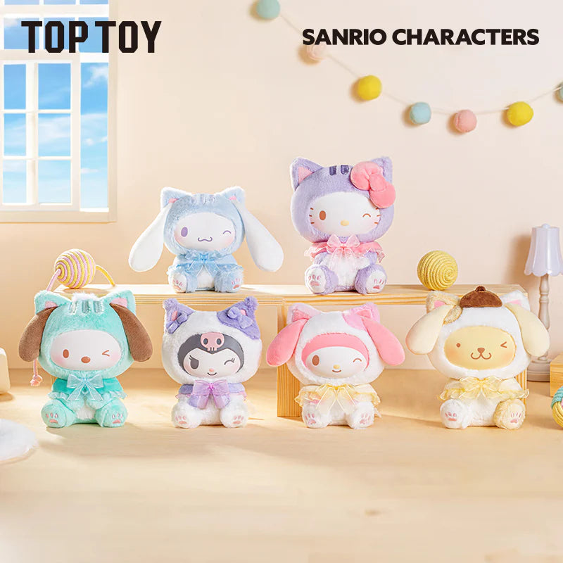 Sanrio x TopToy - Play With Kittens Series Plush Keychains Blind Box