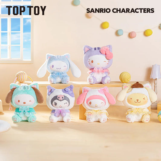 Top Toy Sanrio Play With Kittens plush keychain blind box