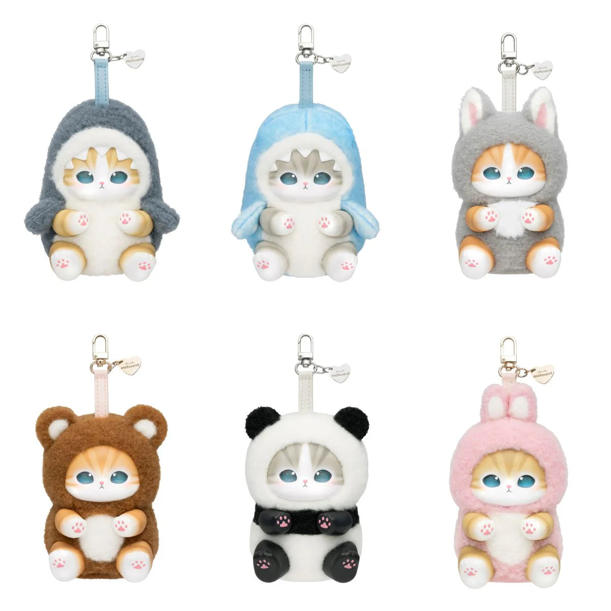 Mofusand Fluffy Kittens Kiramekko plush keychain collection all styles